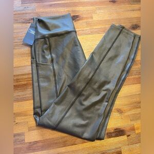 Abercrombie & Fitch metallic green leggings. Size small. New with tags